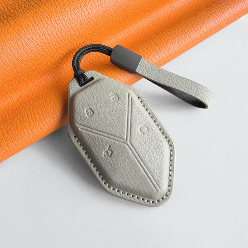 2026 Fangchengbao Tie 7/3 Leather Key Cover for Leopard 8/5 Car Key Modification