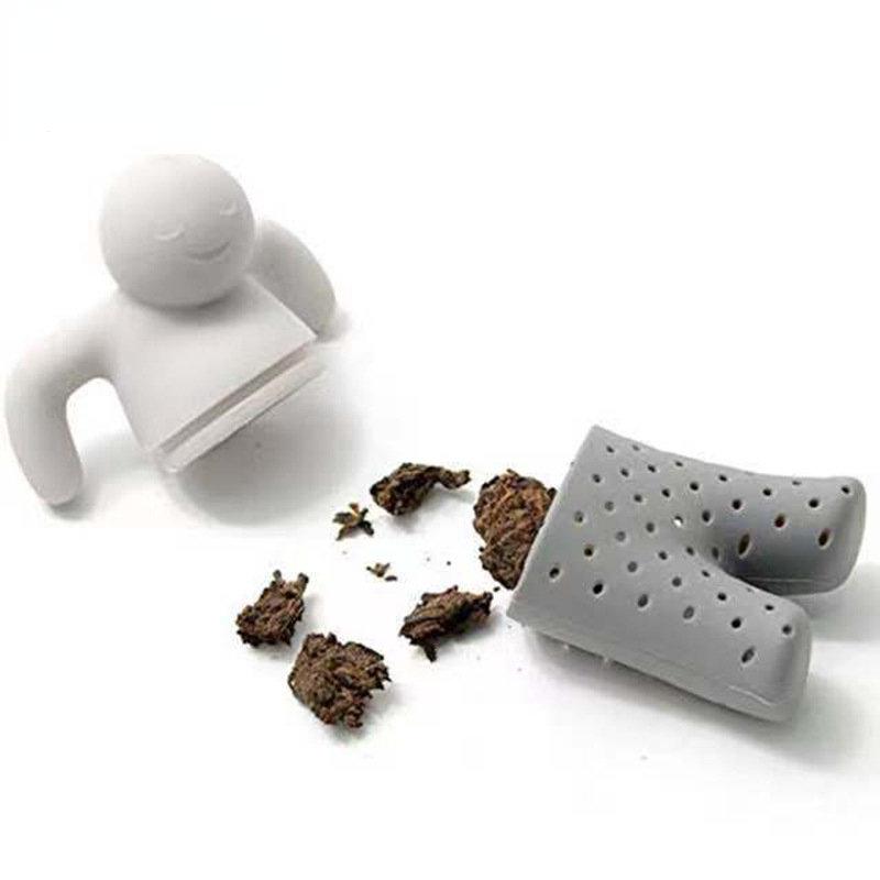 Creative Tea Strainer Food Grade Silica Gel Tea Filter Mr.Tea Villain Shaped Silicone Tea Maker Tea Bag Tea Set Brew Tea Te Mate