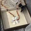 Boho Shell Flower Necklace Ocean Style Ocean Style Neck Chain Stone Pendant Necklace  Summer