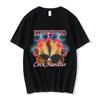 Tricou grafic amuzant, profesionist, cu cocoș, cu pui și cocoș, tricouri supradimensionate din bumbac casual pentru bărbați Harajuku Streetwear