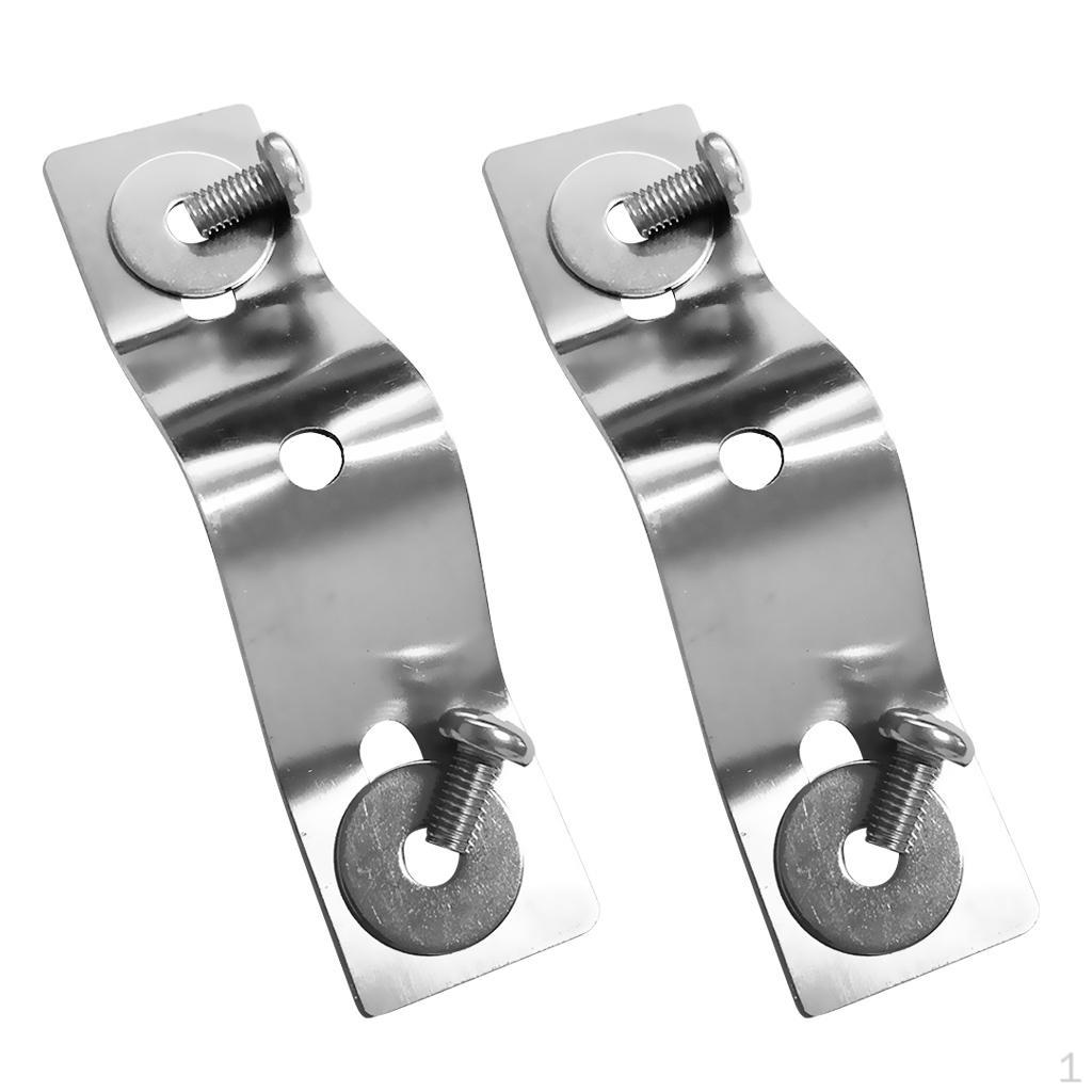 2Pcs Universal Stainless Steel Kayak Canoe Motor Mounting Bracket Mount Plate