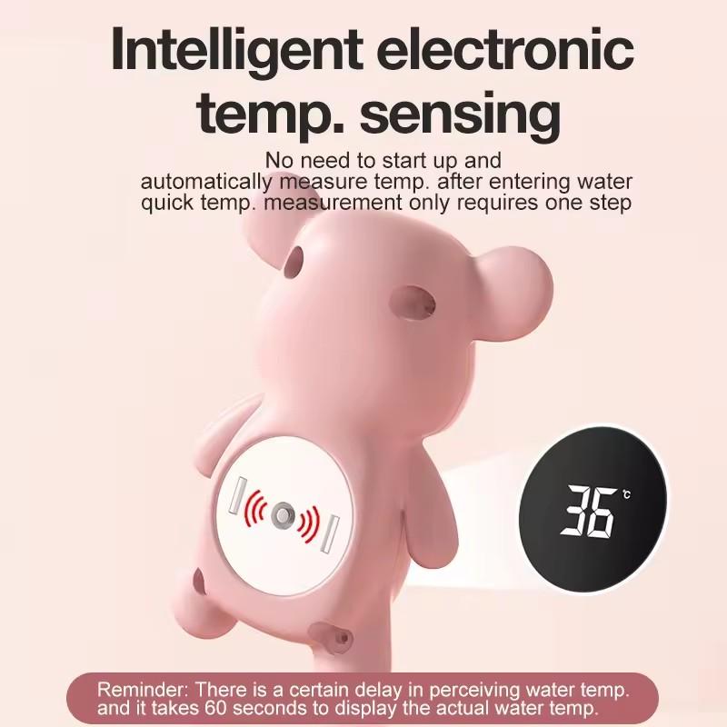 Schwimmender digitaler Babybadetemperaturmesser, LED-Anzeige, Wassertester, Sicherheitscartoon