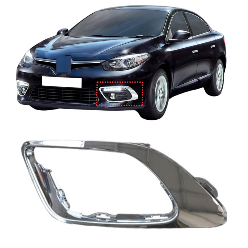 Fog Headlight Frame Right Left Protector Grill For Renault Fluence 2013-2016 Abs Chrome or Black 261A23821R 261A32113R