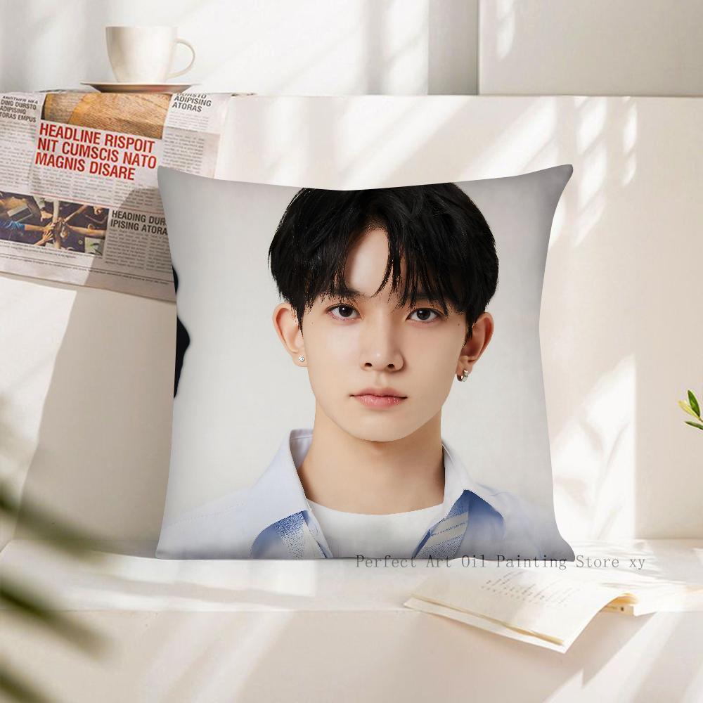 1 szt. Koreańska Grupa Kpop HEESEUNG Poszewka na Poduszkę Kwadratowa Poszewka na Poduszkę Dekoracja Sypialni Sofy Pokoju Codzienna Poszewka na Poduszkę