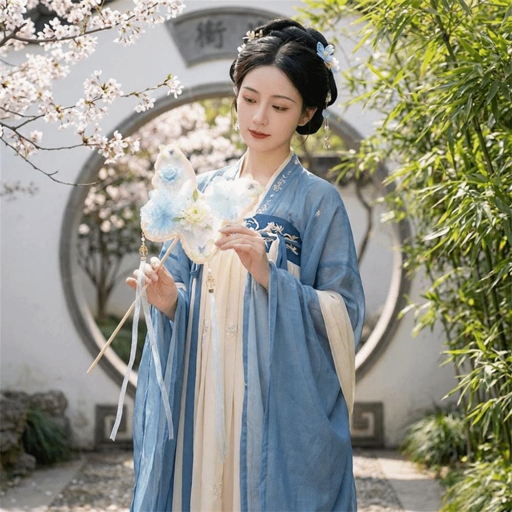Decorative Butterfly Handheld Fan Handmade Dance Fan Ancient Flower Fan Artistic Performance