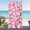 Pink Tropical Flower Full Print Beach Towel Vibrant Hibiscus Pattern For Summer Vacation Poolside Lounging Gift