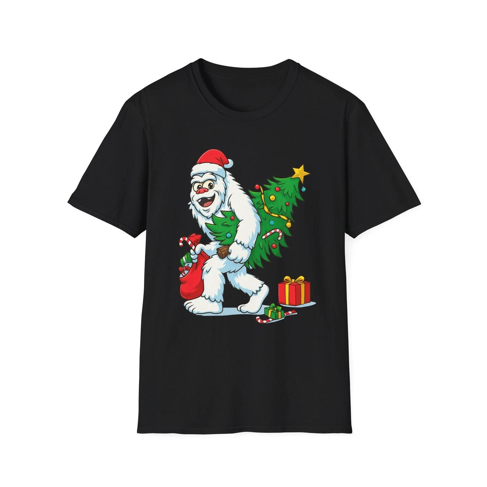 

Yeti Stole Christmas T-Shirt | Funny Holiday Tee | Festive Unisex Cotton Shirt L
