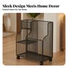 Wire Storage Rack with Wheels Spacious Basket Long-Lasting