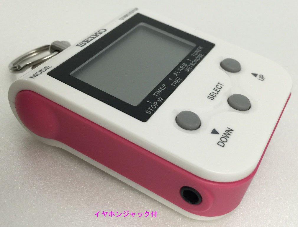SEIKO Digital Metronome with Neck Raspberry DM90P Strap, Pink,