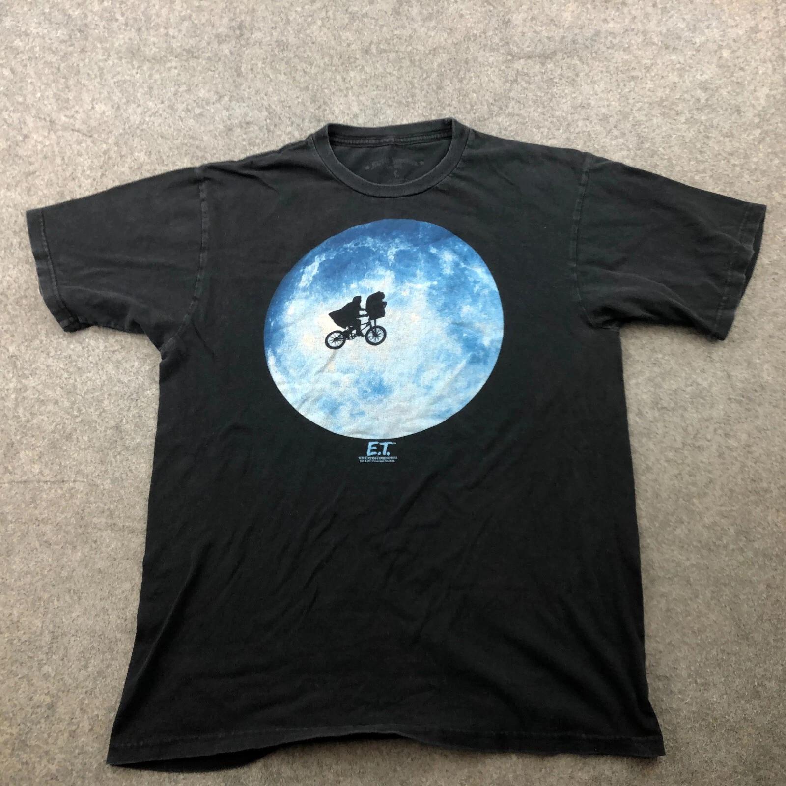 ET The Extra Terrestrial Shirt Mens Large Black Short Sleeve Crew Neck Movie 4XL