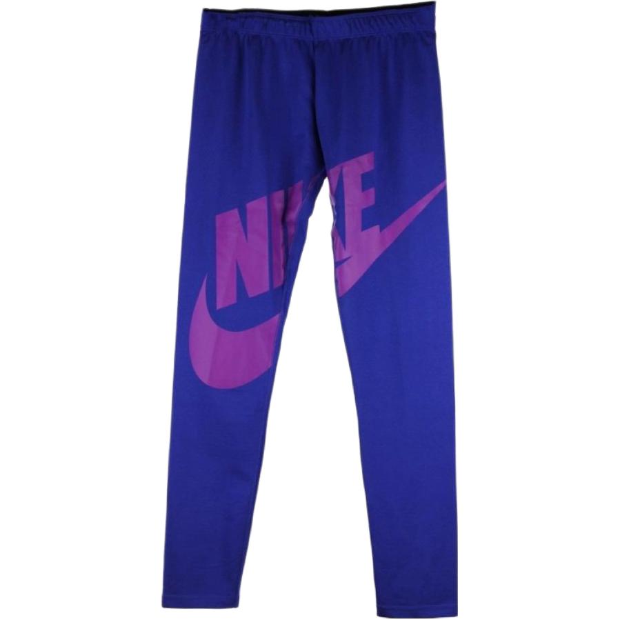

Nike Letter Print Sports Training Tight Pants Kids bottoms Blue Purple 728406-513 L