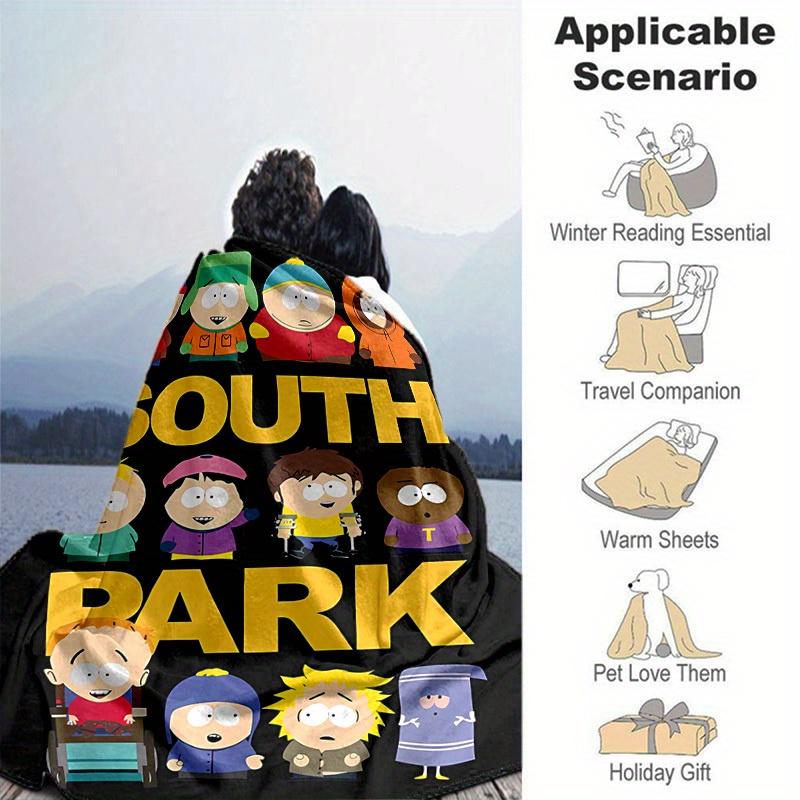 1pc South Park Home Decor: Cozy Blanket, Perfect Gift for Bedroom, Living Room, Travel, Camping, Car, Beach, Office Naps, Ideal Sofa Throw, Outdoor Bl