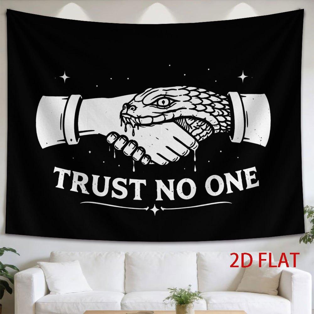 1pc Tapestry Handshake with Snake Warning: Trust No One