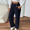 Women's Pants  With Pockets Business Work Casual Trousers Lightweight Caual Loose Trousers