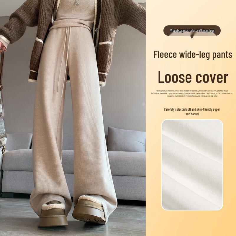 

Women s Fleece-Lined High-Waist Wide-Leg Pants 2XL