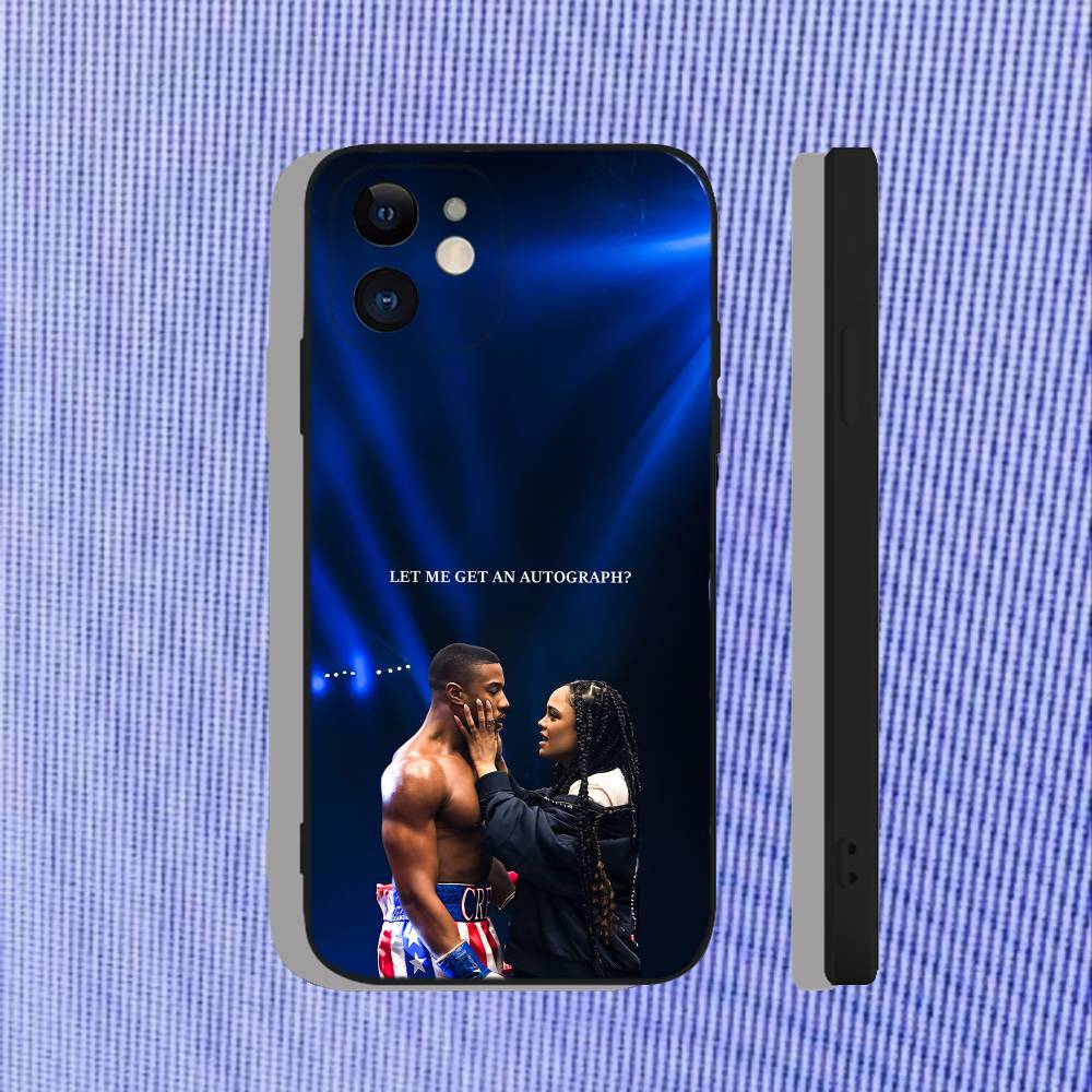 C-Creed Movie Boxing Phone Case For iPhone 17,16,15,14,13,12,11,Pro,Max,Plus,Air,X,XS,XR,SE,8,7,Mini,Soft Black Funda