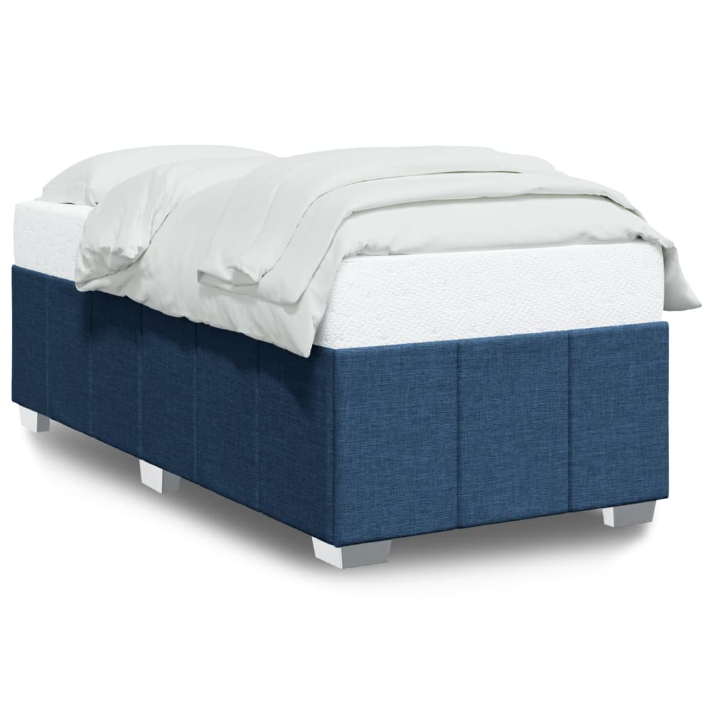 Bed Frame without Mattress Blue 90x200 cm Fabric