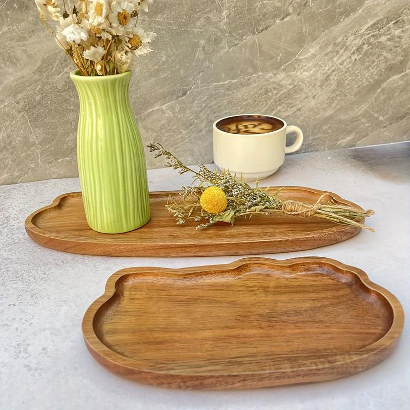 

Поднос из акации в форме облака, японский чайный поднос, обеденная тарелка, кофейная тарелка, тарелка для хранения десертов, тарелка для торта, тарелка для закусок