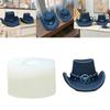 Mångsidig Cowboyhatt Silikon Hantverksform Stadiga Livsmedelssäkra Material Ljus Tvål Tillverkningsmaterial