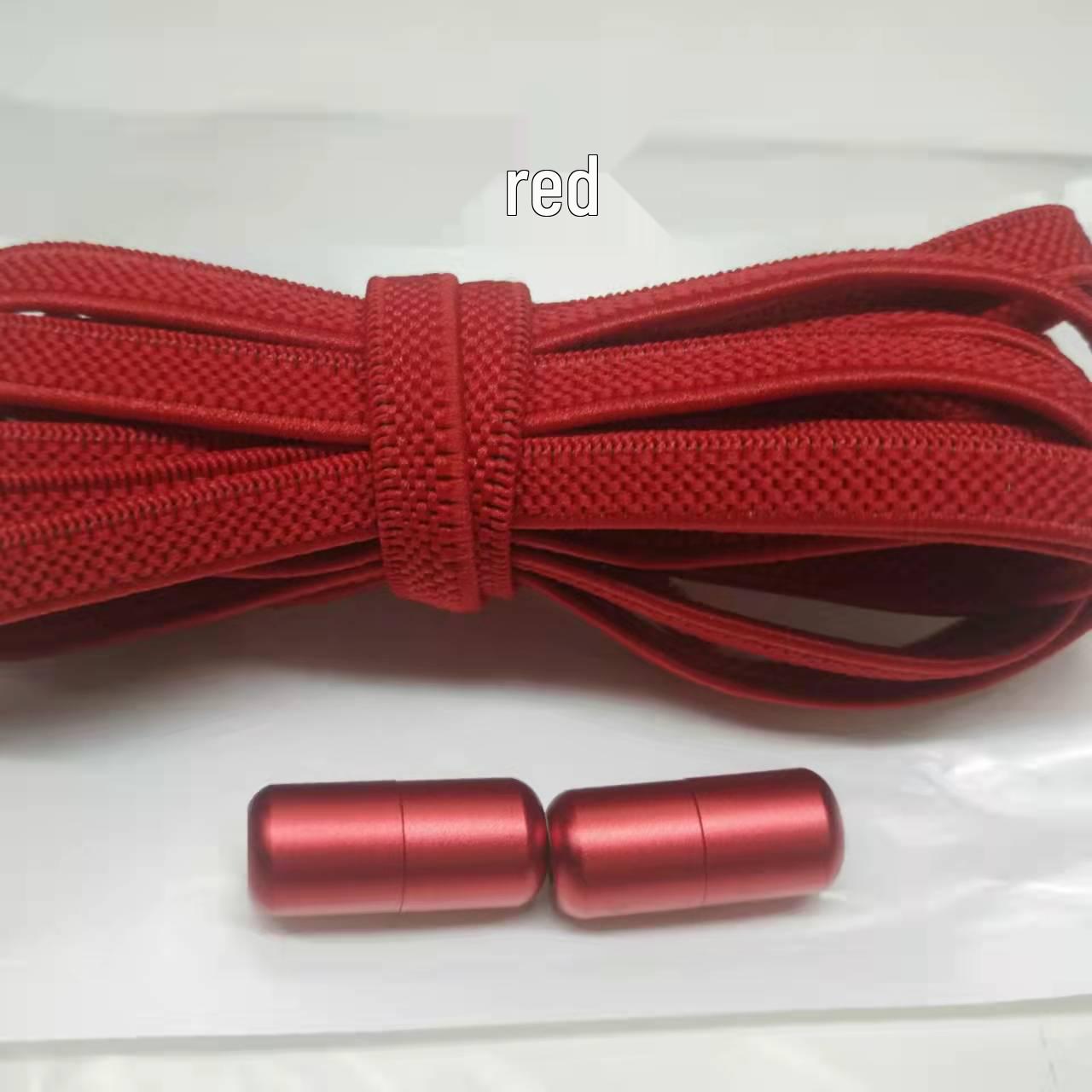 

Красочные эластичные шнурки с металлическими капсулами красный