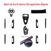 Carbon Fiber Interior Decor Stickers for Black Cat Ora R1: Central Control, Gear Position, and Door Panels