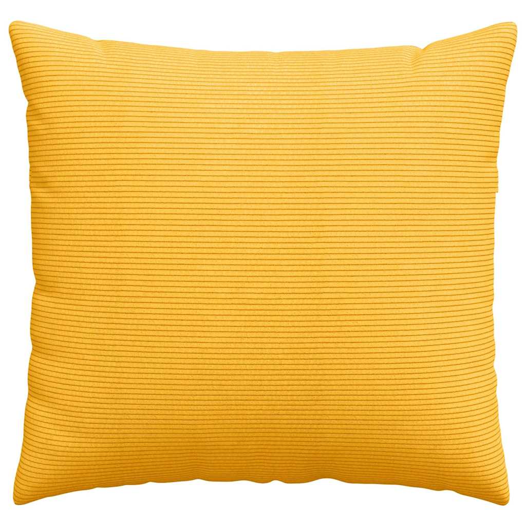 Sofa Cushions 2 Pieces Light Yellow 45 x 45 cm Corduroy Fabric