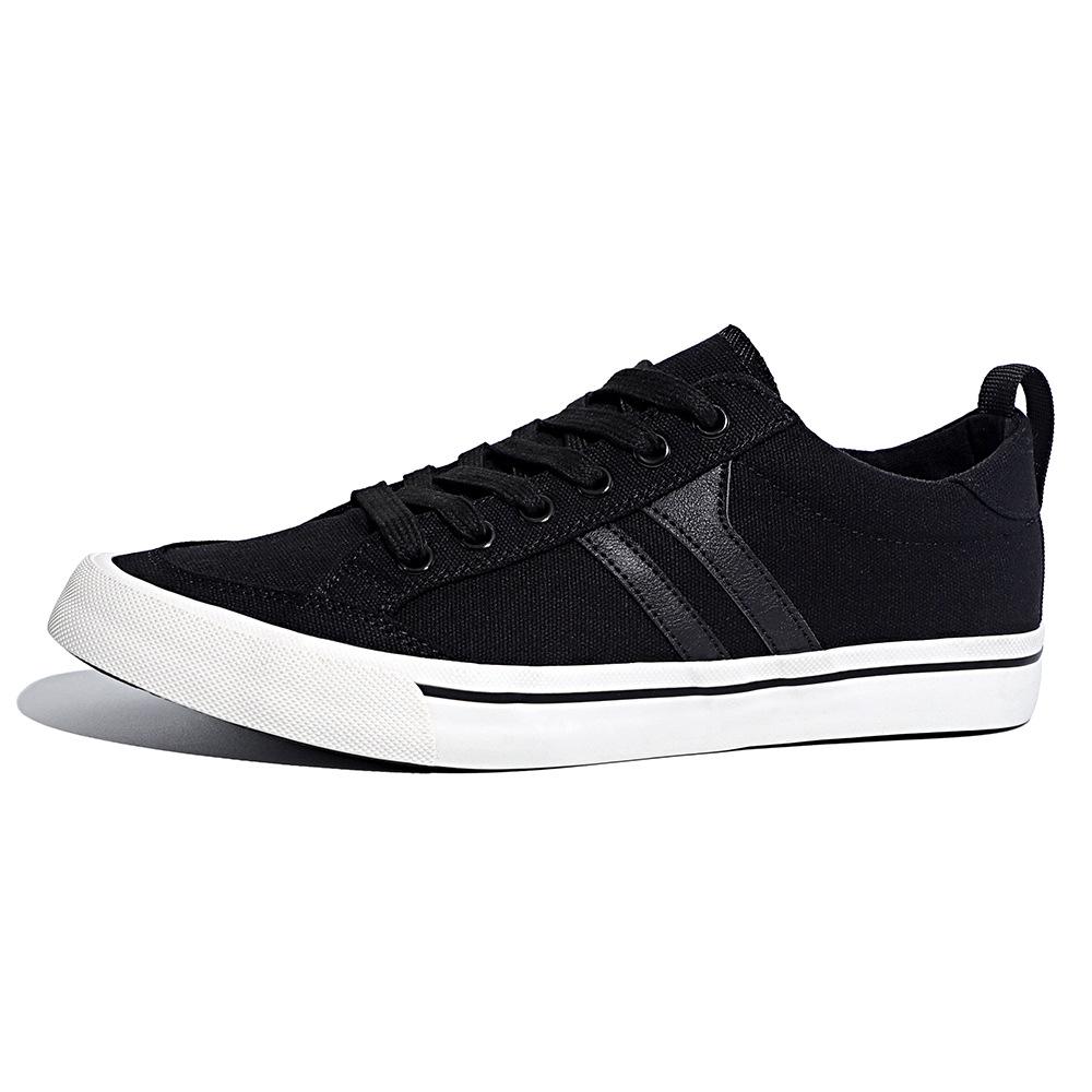 Summer men's canvas shoes low-top lace-up versatile color matching casual shoes men's soft sole simple Baoda