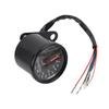 12V Universal LED Backlight Motorcycle Odometer Speedometer Gauge K/MH Single Indicator (Black)