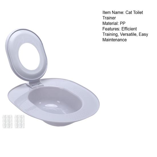 Cat Toilet Trainer Kit Reusable Litter Box Odor Control Urinal Seat Potty Cat Toilet Seat Insert Fits Standard Toilets