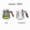 600ml Glass Tea Kettle With Removable Infuser Teapot Blooming And Loose Leaf Tea Maker Heat-resistant Teapot With Wood Handle