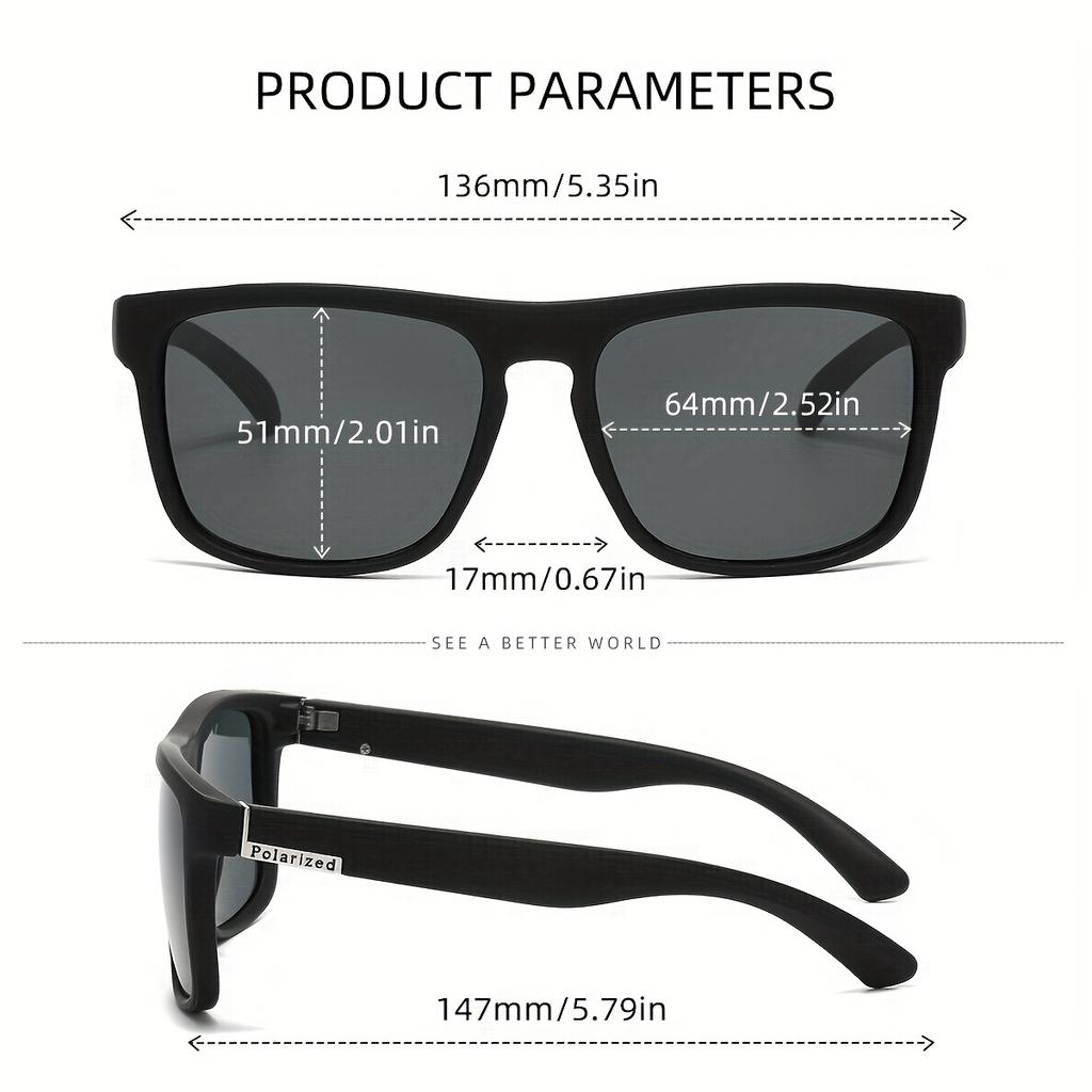7Pairs Special Offer Square Polarized Sunglasses Anti Glare Sun Shades For Summer Party Vacation Travel Driving Fishing Glasses