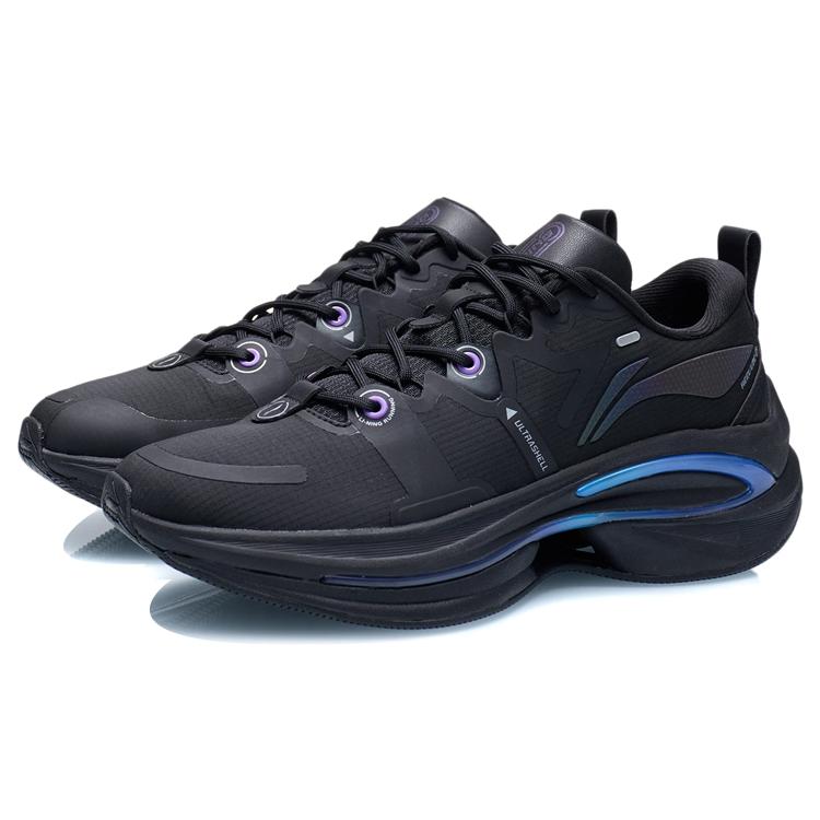 New LiNing WuShi 5S 1.0 Durable Breathable Low Top Running Shoes Black ARSR031-1
