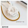 Comemore 2025 Summer New Elegant Women's Sandals Flat Female Shoes Flower Design Black White Flip-flops Large Size 42 43