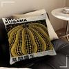 Yayoi Kusama Kunstausstellung Kürbisblumenkissen Anime-Kissen Sofabett Kopfkissenbezug Kissenbezug 45x45 cm Mode