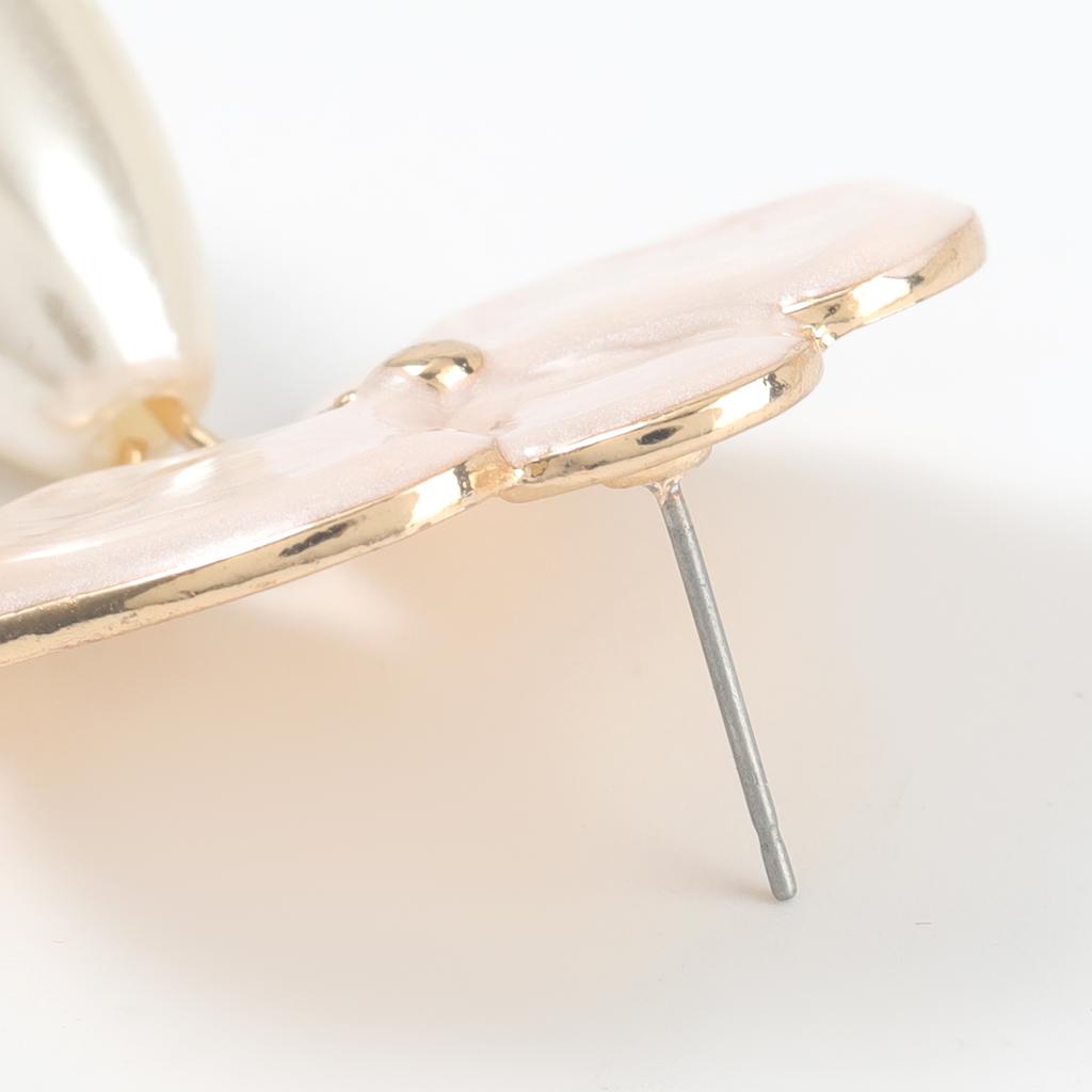 Modische und einfache Metall Tropfen Öl Blume Imitation Perle Ohrringe Mädchen beliebte Retro Tropfen Ohrringe Partei Schmuck Zubehör