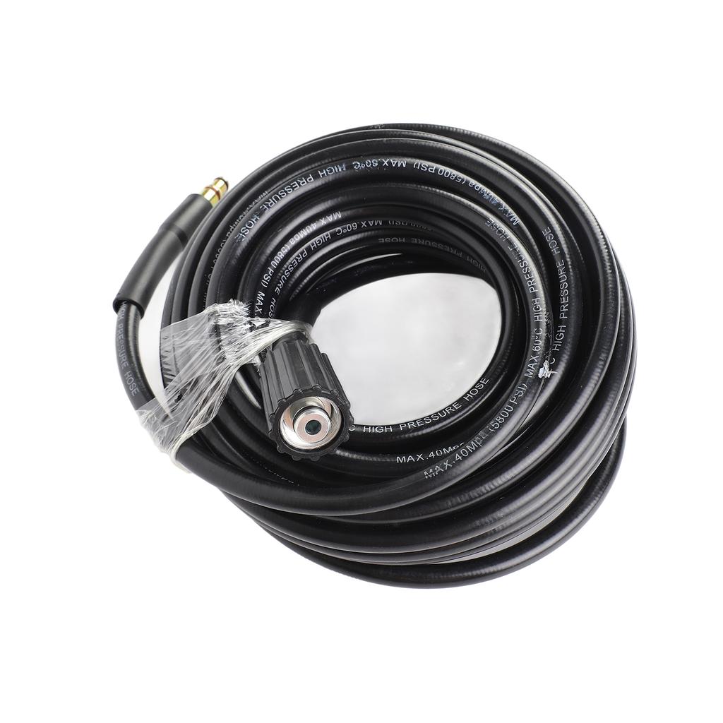 High Pressure Washer Hose M22 18Mpa 15m Black Garden Washer Pipe Sprayer Hose Partially Compatible for Nilfisk C100