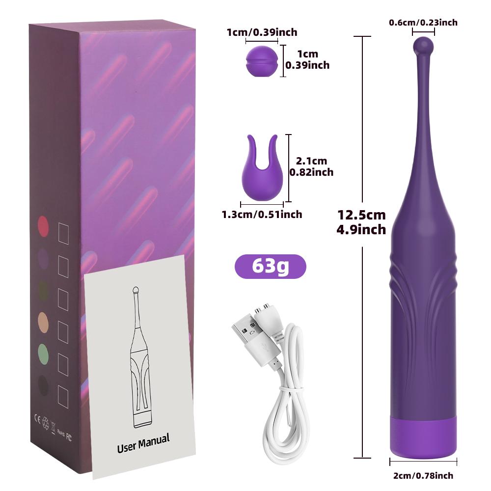 Vibrator Powerful Upgraded FairyKiss Female Orgasm Pen Clitoris and G-spot Stimulator Sex Toys Adult Products Vaginal Massage Stick Red Purple