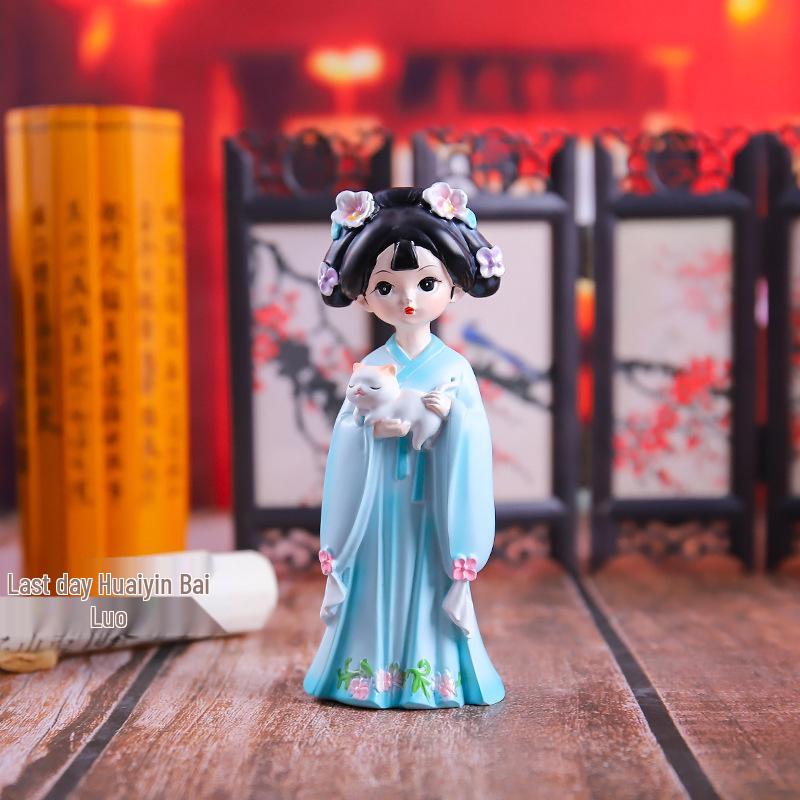 Şarap Dolabı ve Oturma Odası İçin Yaratıcı Retro Prenses Figür Dekorasyonu