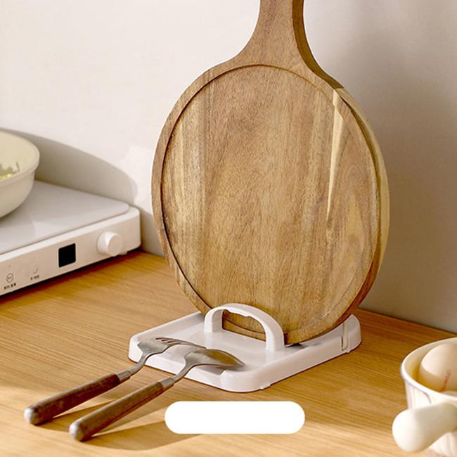 Foldable Kitchen Drain Board Utensil Holder Cutting Board Rack with Spatula Spoon Drying Rack Pot Lid Stand Space Saving Countertop Organizer
