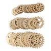25 Stück Unbearbeitete Holzstücke Basteln DIY Malerei Dekorationen Mini Holz Zahnrad Puzzle Knöpfe