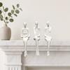 huaqianguhh 3Pcs/Set Abstract Human Figurines, 3D Printed Modern Minimalist Art Sculpture, Artistic Sitting Figure Statues for Home Shelf Table