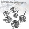 6 Pcs Stainless Steel Pots and Pans Set Even Heating Thickened Easy To Clean Cookware Set with Lids for Kitchen