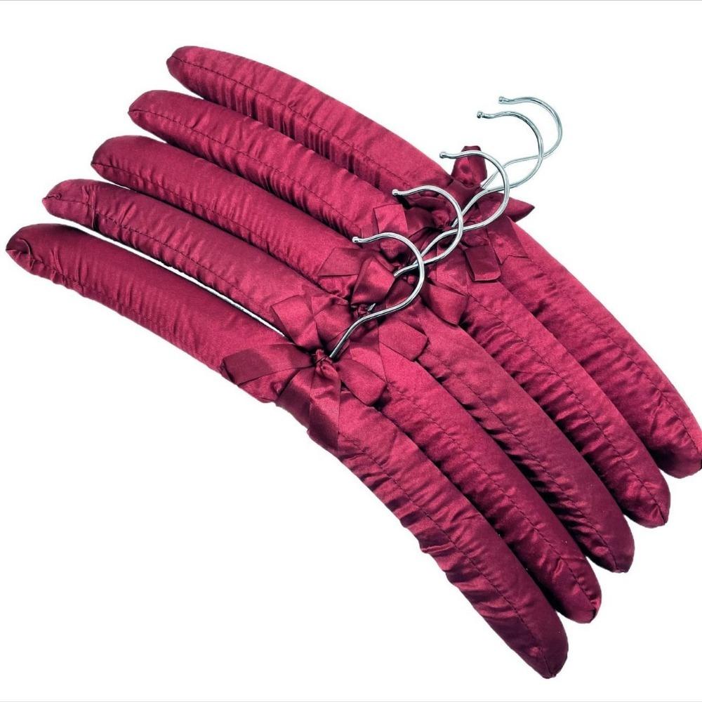 5PCS Non-slip Satin Padded Clothes Hanger Soft Sponge Clothes Hangers Clothing Store