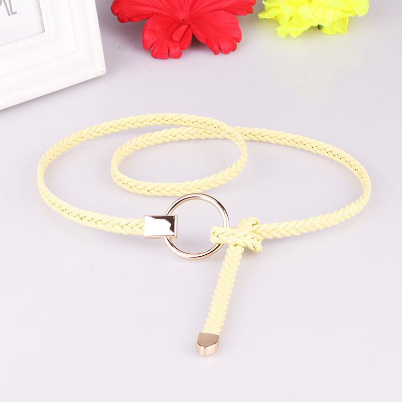 New Women's Thin Belt Hand-woven Thin Belt Dress Decoration Versatile Casual Belt