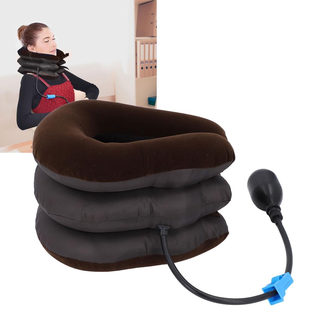 Neck Support Brace Stretcher Neck Decompression Inflatable Cervical Traction Cushion Device for Working Home