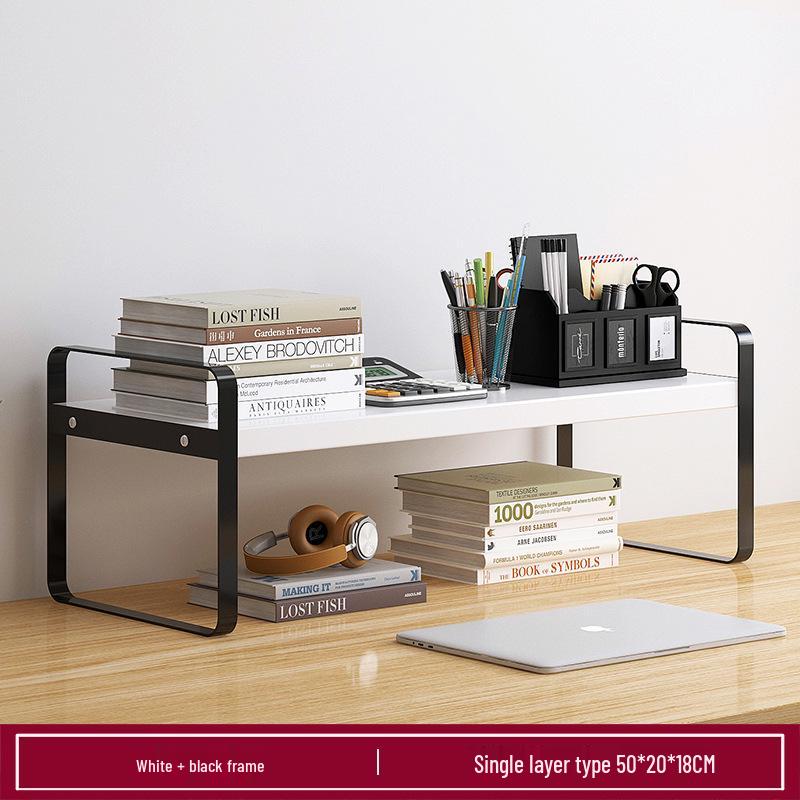 Wrought Iron Desktop Bookshelf for Bedroom, Living Room, or Office - Small, Simple Tabletop Organizer