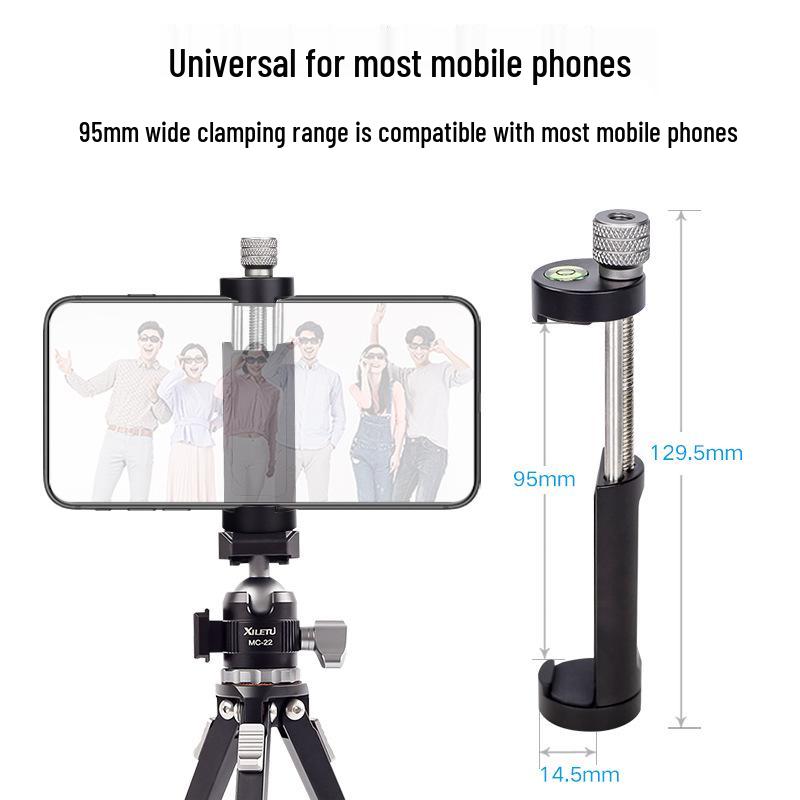 Professional XJ Tripod Mount - 10-Phone Camera Clip with Tripod Head for Photography