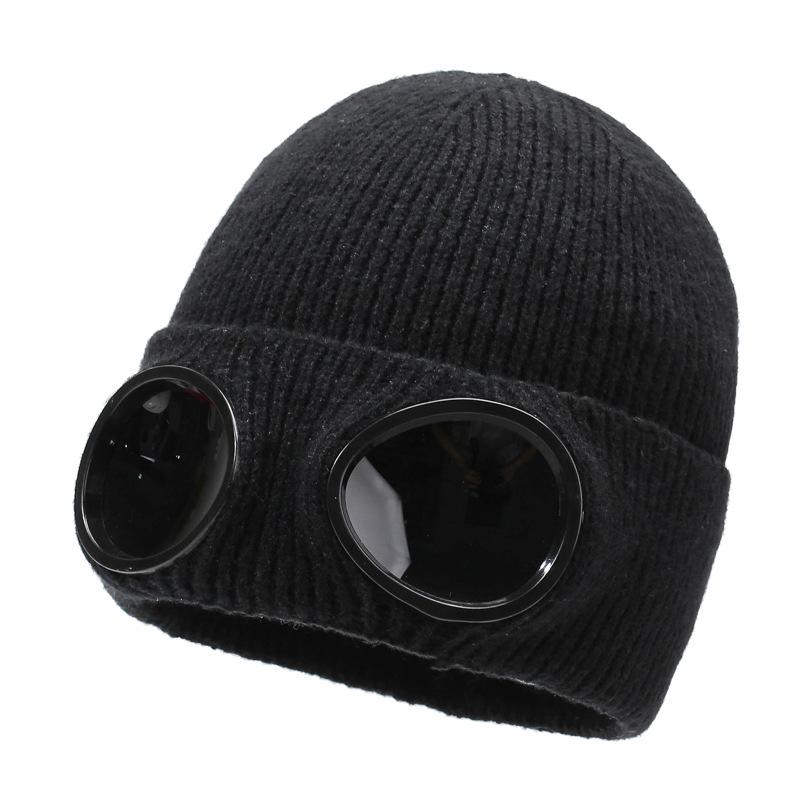 Occhiali da aviatore Cappello a maglia Cappello invernale con occhiali da sole Occhiali Cappello antivento Protezione per le orecchie Cappello di lana caldo