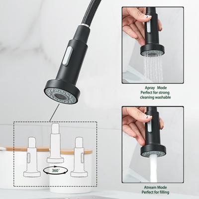 Pull Down Spray Head Replacement Rustproof Universal Easy Installation 3-Function Sink Faucet Sprayer Head Nozzle Kitchen Tool