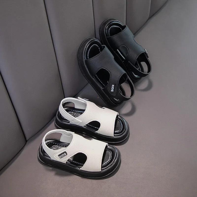 Beach Shoes Open Toes Non-slip Casual Sandals Handsome Soft Sole Summer New Children Fashion Shoes Hook&loop Trend